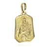 Złoty duży medalik męski Szkaplerz Matką Boską i Jezusem pr.585